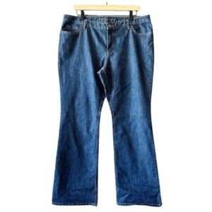 Women's Plus 14 Michael Kors Y2K Dark Wash Selma Flare Denim Jeans Flare